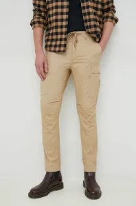 Kalhoty Polo Ralph Lauren pánské, béžová barva, přiléhavé #5616862