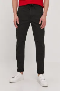 Kalhoty Polo Ralph Lauren pánské, černá barva, ve střihu cargo #5588543