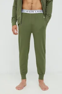Kalhoty Polo Ralph Lauren pánské, zelená barva, hladké #3433714