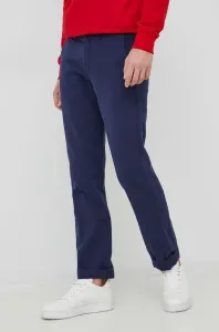 Plátěné kalhoty Polo Ralph Lauren pánské, tmavomodrá barva, jednoduché #5870393