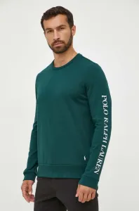Tričko s dlouhým rukávem Polo Ralph Lauren zelená barva, s potiskem #5551987