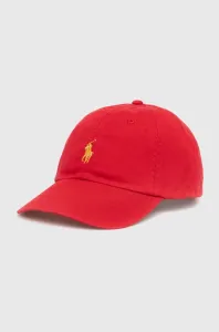 Bavlněná baseballová čepice Polo Ralph Lauren červená barva #4137108