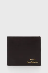 Kožená peněženka Polo Ralph Lauren pánská, hnědá barva #4820314
