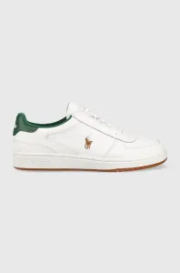 Kožené sneakers boty Polo Ralph Lauren POLO CRT PP bílá barva, 809892278004 #5482221