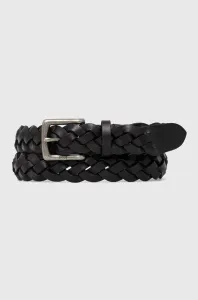 Kožený pásek Polo Ralph Lauren pánský, černá barva #4307235