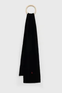 Vlněná šála Polo Ralph Lauren černá barva #4010415