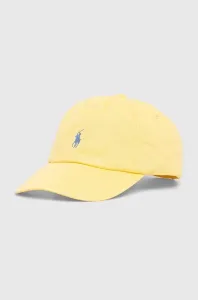 Bavlněná baseballová čepice Polo Ralph Lauren žlutá barva