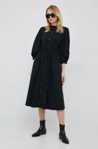 Bavlněné šaty Polo Ralph Lauren černá barva, midi #5212839