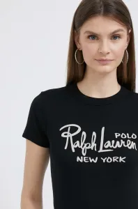 Bavlněné tričko Polo Ralph Lauren černá barva #5051057