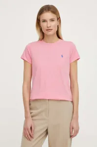 Bavlněné tričko Polo Ralph Lauren růžová barva #6133277