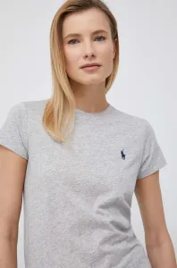 Bavlněné tričko Polo Ralph Lauren šedá barva