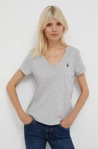 Bavlněné tričko Polo Ralph Lauren šedá barva #6165477