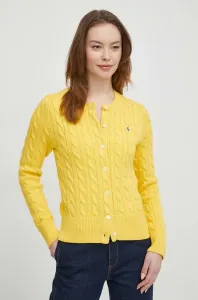 Bavlněný kardigan Polo Ralph Lauren žlutá barva #6133263