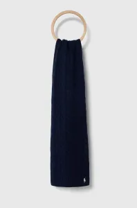 Bavlněný šátek Polo Ralph Lauren tmavomodrá barva, hladký #5685622