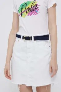 Džínová sukně Polo Ralph Lauren bílá barva, mini #5056387