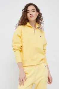 Mikina Polo Ralph Lauren dámská, žlutá barva, hladká #3533454