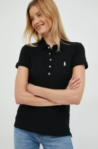 Polo tričko Polo Ralph Lauren černá barva, s límečkem #6132670