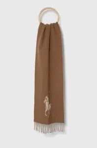 Vlněná šála Polo Ralph Lauren béžová barva