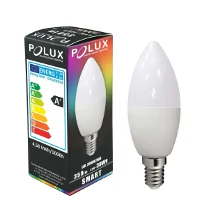 LED žárovka LED E14 C37 4,5W 350lm 3000K Teplá bílá RGB 180°  GOLDLUX (Polux)