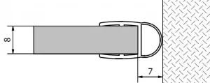 Polysan VITRA LINE těsnění mezi sklo a stěnu, 2000mm, na sklo 8mm 307A-08
