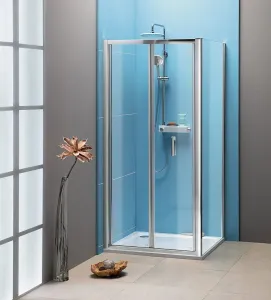 POLYSAN EASY LINE čtvercový sprchový kout 1000x1000, skládací dveře, L/P varianta, čiré sklo EL1910EL3415