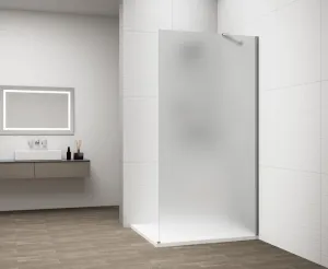POLYSAN ESCA CHROME jednodílná sprchová zástěna k instalaci ke stěně, matné sklo, 800  ES1180-01