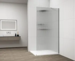 POLYSAN ESCA CHROME jednodílná sprchová zástěna k instalaci ke stěně, sklo Flute, 700  ES1370-01