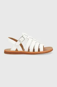 Dětské kožené sandály Pom D'api bílá barva #4936527