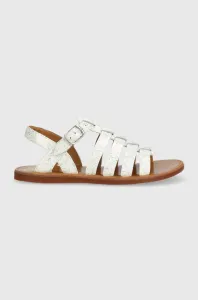 Dětské kožené sandály Pom D'api bílá barva #5164606