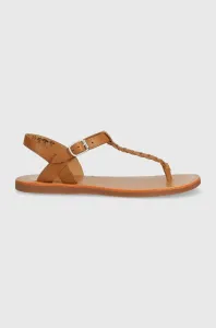 Dětské kožené sandály Pom D'api hnědá barva #4866379