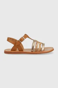 Dětské kožené sandály Pom D'api hnědá barva #4947506