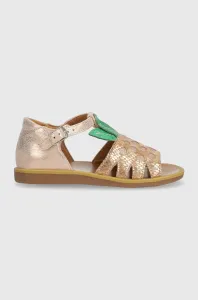 Dětské kožené sandály Pom D'api růžová barva #5164599