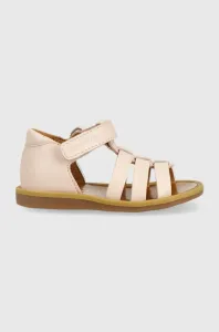 Dětské kožené sandály Pom D'api růžová barva #4936560
