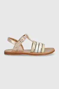 Dětské kožené sandály Pom D'api růžová barva #4946196