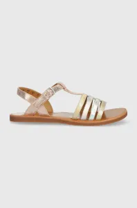Dětské kožené sandály Pom D'api růžová barva #4947504