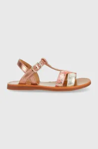 Dětské kožené sandály Pom D'api růžová barva #4947507