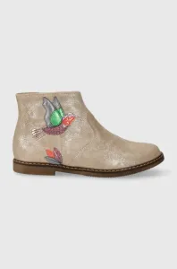 Dětské semišové boty Pom D'api CITY COLIBRI béžová barva #6036243