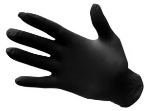 Nitrilové jednorázové rukavice nepudrované - černé L