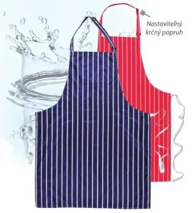 PORTWEST Voděodolná kuchařská zástěra PORTWEST - modrá / červená červeno-bílá