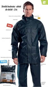 Portwest Oblek dvoudílný do deště Sealtex Essential L450 blůza s kalhoty do pasu POR-L450NAR Navy #1258072