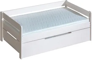 Bílá postel z masivu BOBÍK s úložným prostorem, 200x90 #5936063