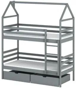 Patrová postel pro dvě děti AGÁTA 90x200, šedá