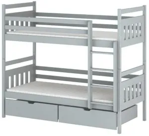 Patrová postel pro dvě děti AMÁLKA 90x200, šedá
