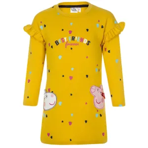 Prasátko Pepa - licence Dívčí šaty - Prasátko Peppa VH1224, žlutá Barva: Žlutá, Velikost: 110