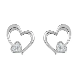 Preciosa Romantické stříbrné náušnice Tender Heart s kubickou zirkonií Preciosa 5335 00
