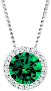 Preciosa Stříbrný náhrdelník Lynx Emerald 5268 66 (řetízek, přívěsek)