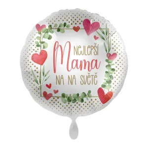 Premioloon Fóliový balón kruh - Nejlepší mama na světě