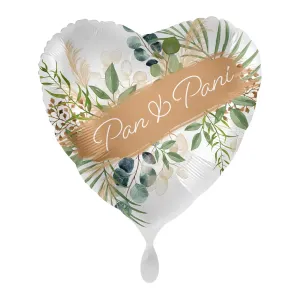 Premioloon Fóliový svatební balón - Natural Pan a Paní