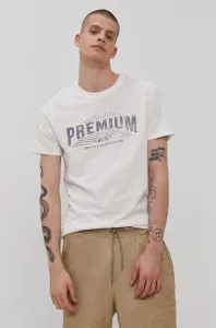 Tričko Premium by Jack&Jones pánské, bílá barva, s potiskem