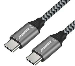 PremiumCord Kabel USB 3.2 Gen 1 USB-C male - USB-C male, bavlněný oplet 1m